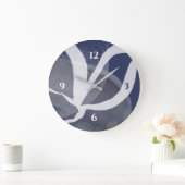 Blauwe grijze en witte artistieke Waterverf grote Grote Klok (Huis)