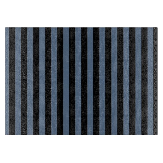Blauwe grijze en zwarte strepen snijplank (Voorkant)