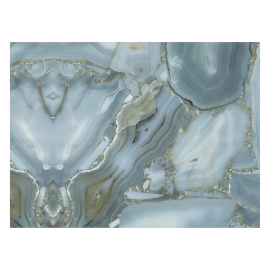 Blauwe grijze marmer met goudvein tafelkleed (Voorkant (Horizontaal))