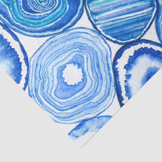 Blauwe grijze plakken tissuepapier (Detail)