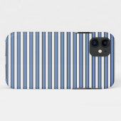 Blauwe/grijze, witte en zwarte strepen Case-Mate iPhone case (Achterkant (horizontaal))