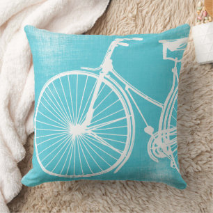 Blauwe grijze witte fiets kussen