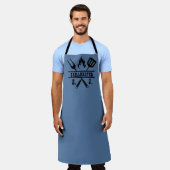 Blauwe Grillmaster BBQ-schort Schort (Gedragen)
