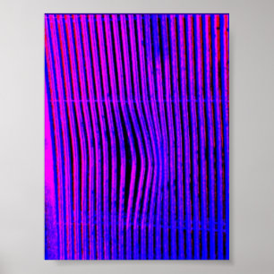 Blauwe Grin Poster