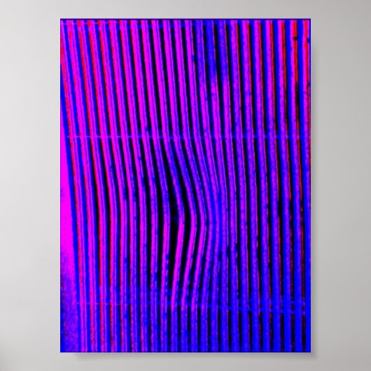 Blauwe Grin Poster (Voorkant)