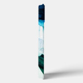 Blauwe groene abstracte kunst Case-Mate iPhone case (Achterkant / Rechts)