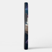 Blauwe groene Abstracte piramide Case-Mate iPhone Case (Achterkant / Rechts)