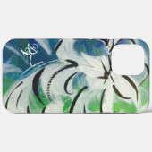 Blauwe groene Abstracte ventilatordozen Case-Mate iPhone Case (Achterkant (horizontaal))