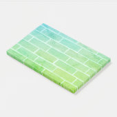 Blauwe Groene Baksteen Post-it® Notes (Schuin)