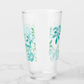 Blauwe groene bladeren glas (Links)