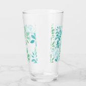Blauwe groene bladeren glas (Rechts)