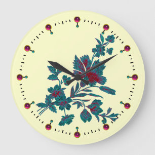 BLAUWE GROENE BLOEMENBOeket MET ANJER Grote Klok