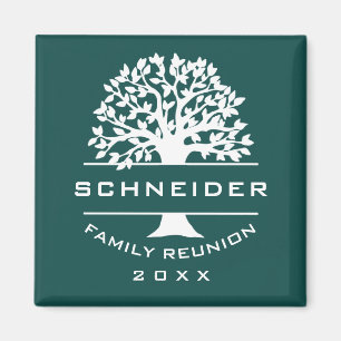 Blauwe Groene Boom Familie Reünie Keepsake Gift Magneet