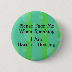 Blauwe groene Button voor het horen van mensen