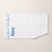 Blauwe groene draden voor handdoekjes Aangepaste s Bad Handdoek (Handdoek)