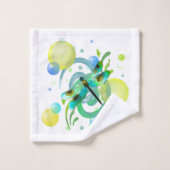 Blauwe groene dragonfly bad handdoek (Wasdoekje)