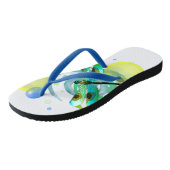 Blauwe groene dragonfly-Teenslippers Teenslippers (Schuin)