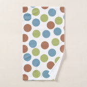 Blauwe, groene en bruine Stippen Bad Handdoek (Handdoek)