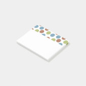 Blauwe, groene en bruine Stippen Post-it® Notes (Schuin)