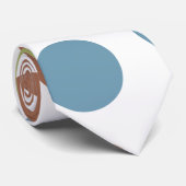 Blauwe, groene en bruine Stippen Stropdas (Opgerold)