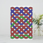 Blauwe, groene en rode Keltische knopen Briefpapier (Staand voorkant)