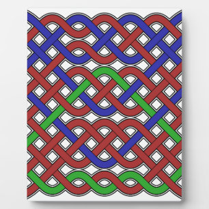 Blauwe, groene en rode Keltische knopen Fotoplaat