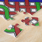 Blauwe, groene en rode Keltische knopen Legpuzzel (Zijkant)