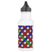 Blauwe, groene en rode Keltische knopen Waterfles (Rechts)