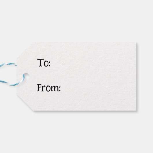 Blauwe, groene en witte ziren Abstracte fluïde kun Cadeaulabel (Achterkant Horizontaal)