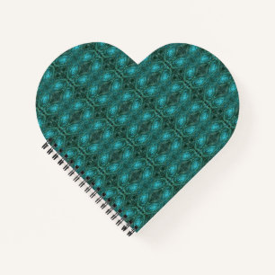 Blauwe groene galaxy Heart-laptop Notitieboek
