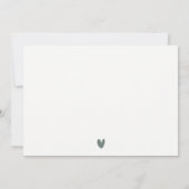 Blauwe groene goudmakerij notitiekaartje (Achterkant)