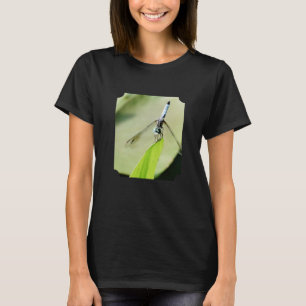 Blauwe groene groene Natuur van Dragonfly Fotofoto T-shirt