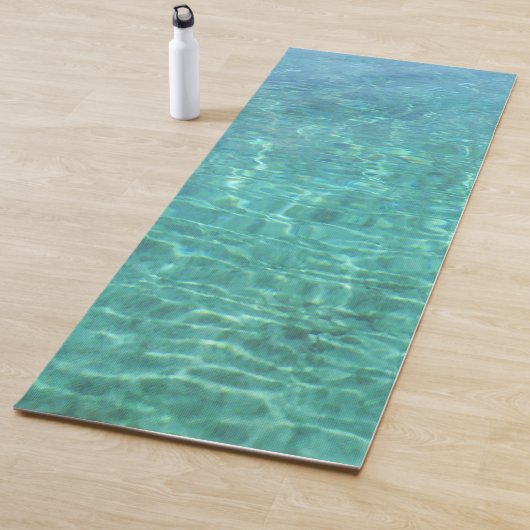 Blauwe groene kleur Zee Water Sjabloon Elegant Tre Yogamat (In situ)