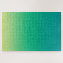 Blauwe groene kleurengradiënt Jigzaag Puzzle Legpuzzel