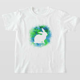 Blauwe groene konijn Kinder T-Shirt
