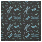 Blauwe groene libellen stof (Swatch)