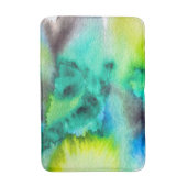 Blauwe groene marmer-kleurstof waterverf badmat (Voorkant Verticaal)