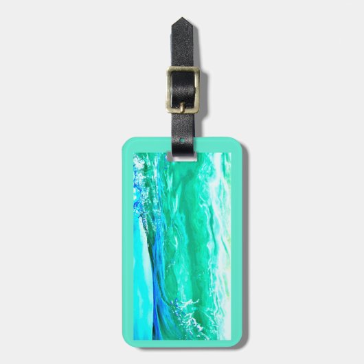 Blauwe/groene maui golf Thunder_Cove Bagagelabel (Voorkant verticaal)