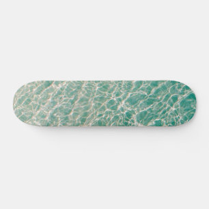 Blauwe Groene Oceaan Zomer Strand Golven Skateboard