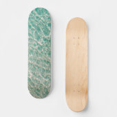 Blauwe Groene Oceaan Zomer Strand Golven Skateboard (Voorkant)