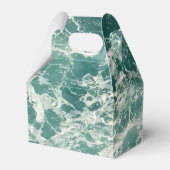 Blauwe groene oceaangolven bedankdoosjes (Voorkant Zijde)