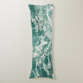 Blauwe groene oceaangolven lichaamskussen (Voorkant Verticaal)