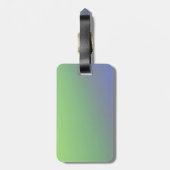 Blauwe groene regenboog abstracte textuurkunst t bagagelabel (Achterkant verticaal)