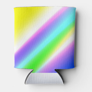 Blauwe groene regenboog abstracte textuurkunst t blikjeskoeler