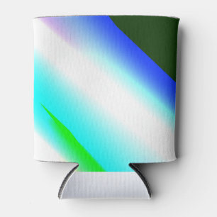 Blauwe groene regenboog abstracte textuurkunst t blikjeskoeler