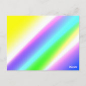 Blauwe groene regenboog abstracte textuurkunst t briefkaart (Achterkant)