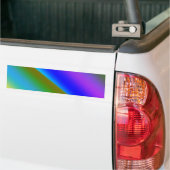 Blauwe groene regenboog abstracte textuurkunst t bumpersticker (Op Truck)