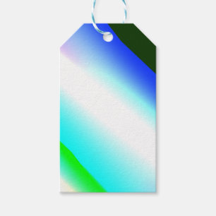 Blauwe groene regenboog abstracte textuurkunst t cadeaulabel