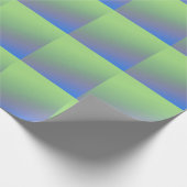 Blauwe groene regenboog abstracte textuurkunst t cadeaupapier (Hoek)