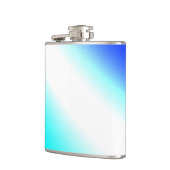 Blauwe groene regenboog abstracte textuurkunst t heupfles (Links)